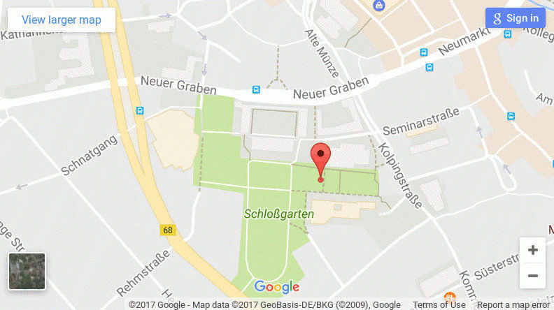 Anfahrtsskizze Data by Google Maps
